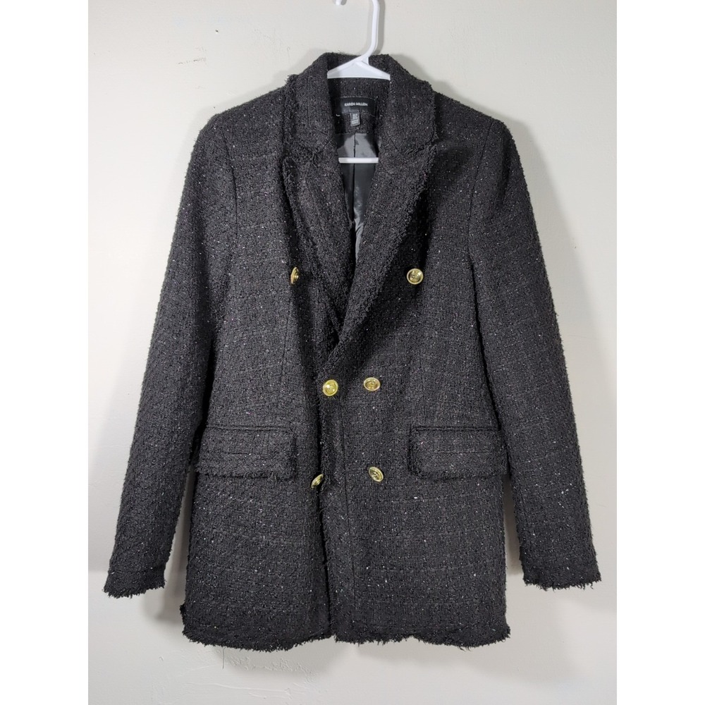 Karen Millen women's Tailored Black Shimmery Jacket Blazer Size 8